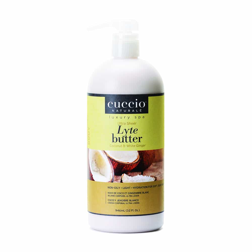 White Smoke Cuccio Non-Oily Lyte Butter 32oz Coconut&White Ginger 3417-C