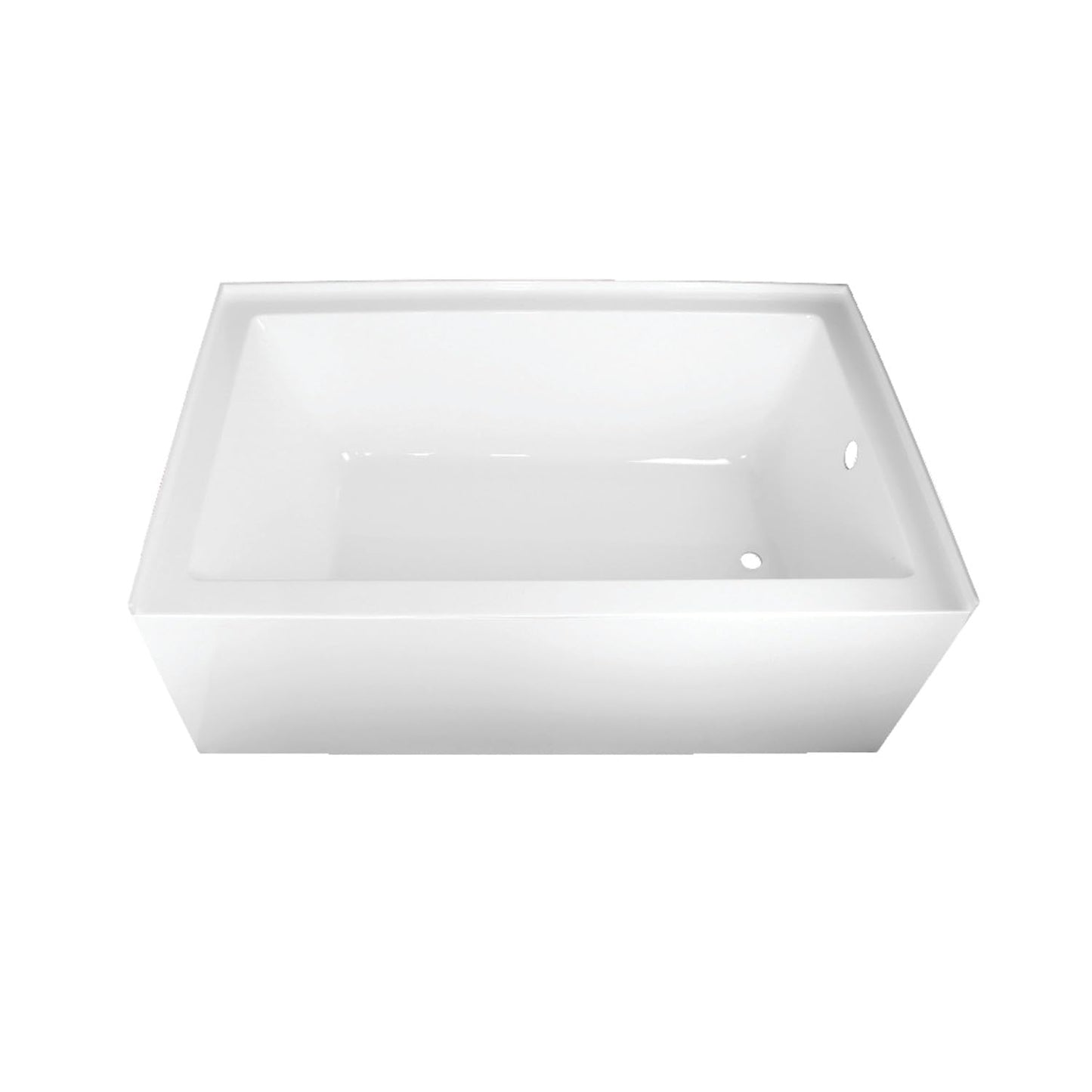 Lavender Kingston Brass Aqua Eden VTAP603622R 60-Inch Acrylic Alcove Tub with Right Hand Drain, White
