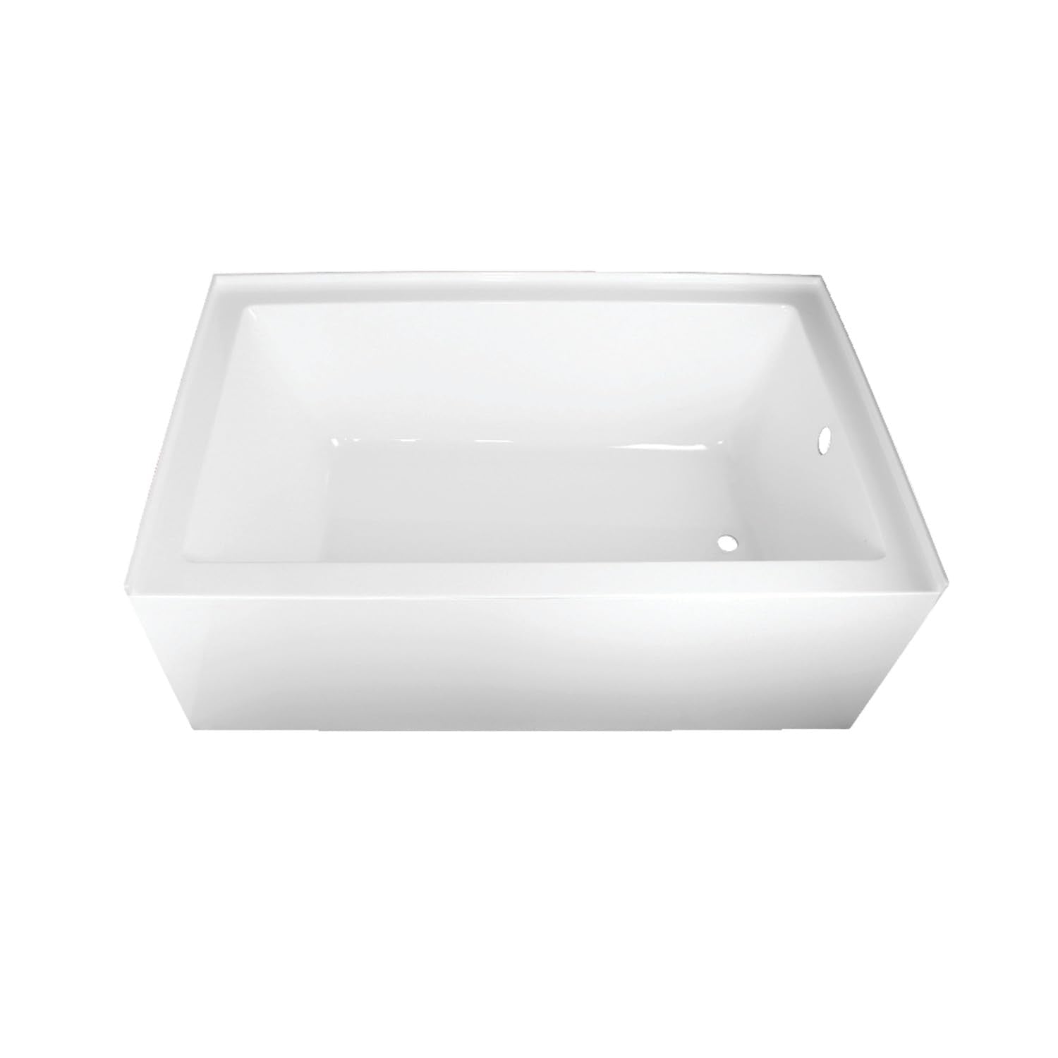 Lavender Kingston Brass Aqua Eden VTAP603622R 60-Inch Acrylic Alcove Tub with Right Hand Drain, White