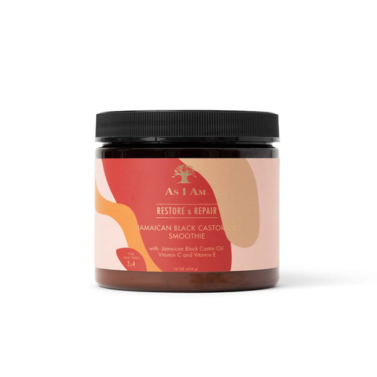 Dark Slate Gray As I Am Jamaican Black Castor Oil Smoothie 16 oz - with Ceramide, Vitamin C & E - Enhanced Curl Definition - Lightweight - Strong Hold - Flake Free - Reduces Breakage & Tangles