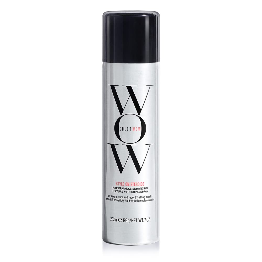 Light Gray COLOR WOW STYLE ON STEROIDS Texturizing Spray – Achieve Instant Sexy Volume and Texture, Non-Sticky & Moisturizing