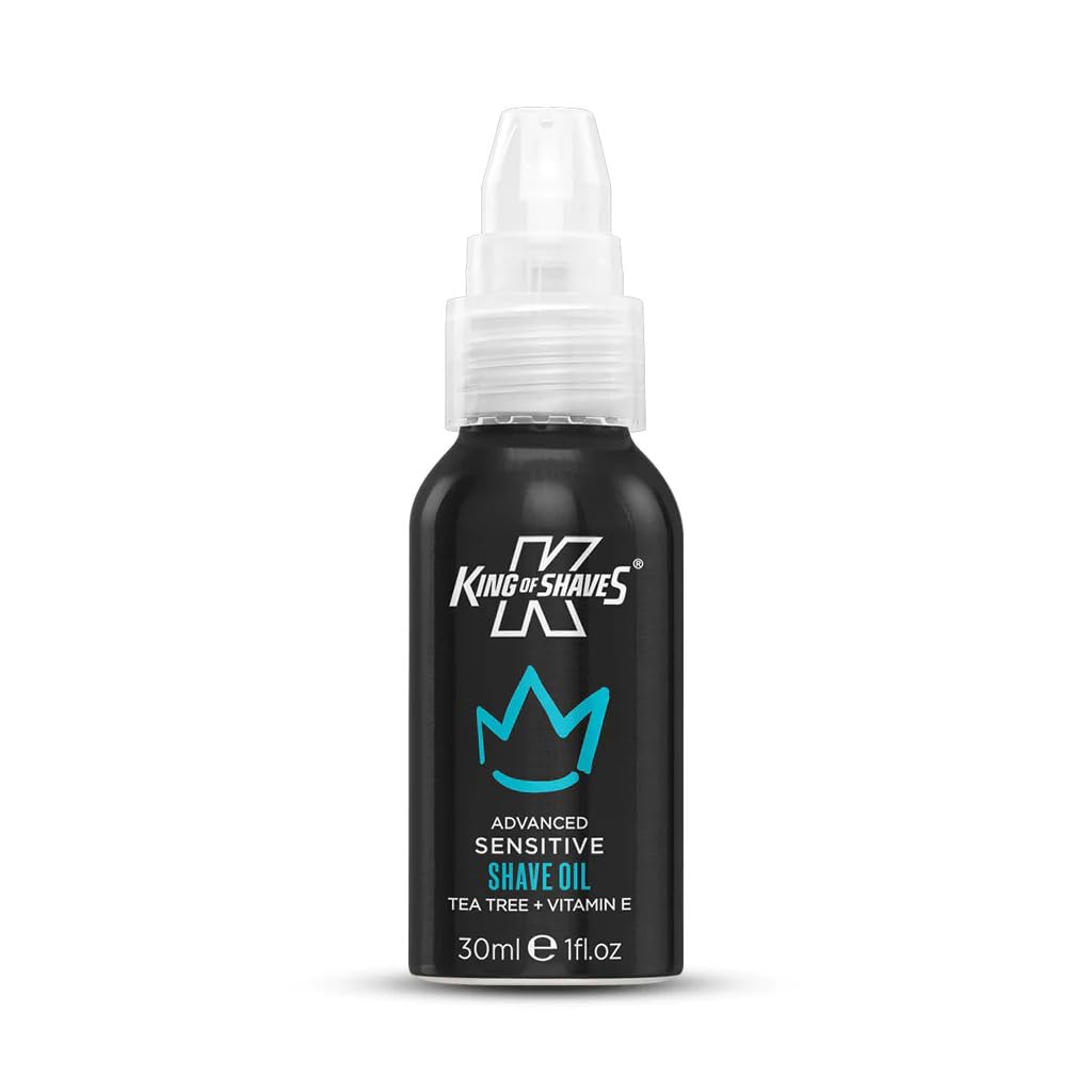 White Smoke King of Shaves Sensitive Advanced Shaving Oil With Handy Pump 1.01 fl oz