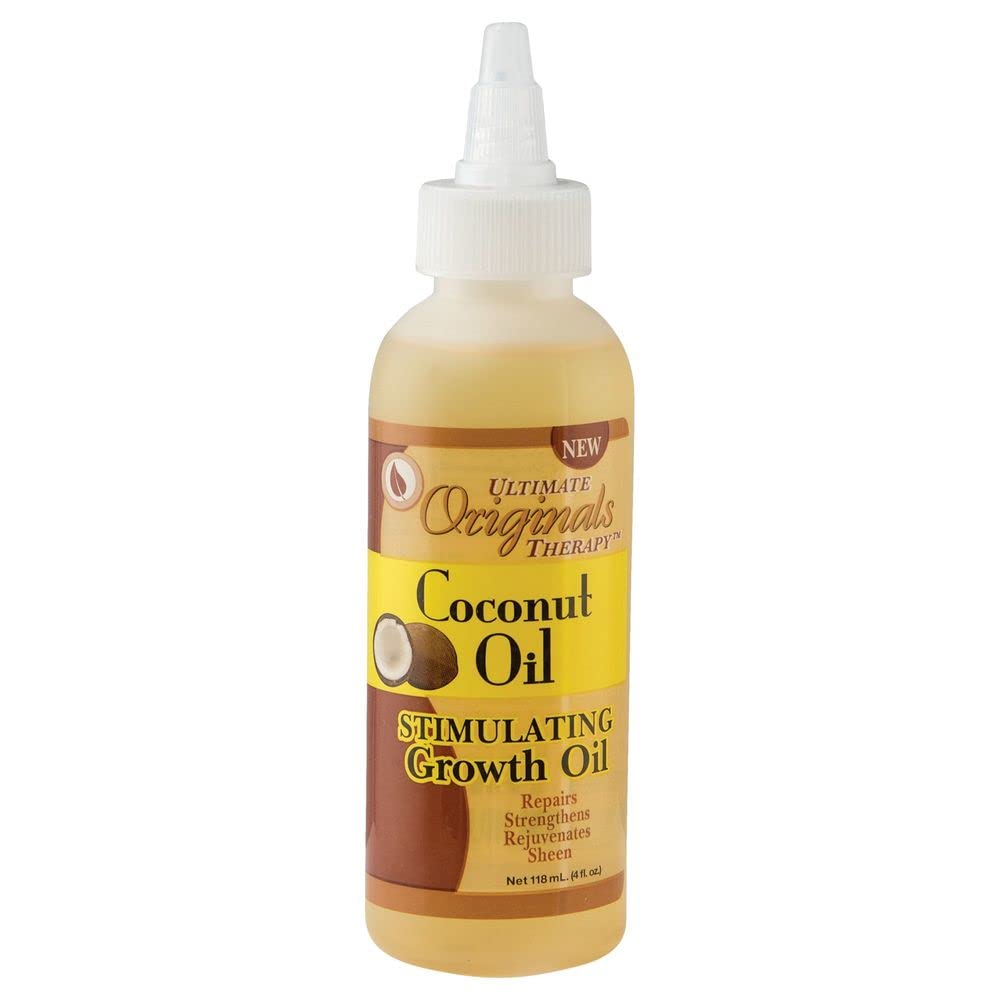 White Smoke Originals by Africa's Best Therapy Coconut Oil Stimulating Growth Oil, Penetrates & Rejuvenates Hair, Skin and Nails For All Day Long Moisturizing and Conditioning, 4oz Bottle