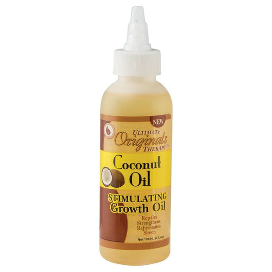 White Smoke Originals by Africa's Best Therapy Coconut Oil Stimulating Growth Oil, Penetrates & Rejuvenates Hair, Skin and Nails For All Day Long Moisturizing and Conditioning, 4oz Bottle