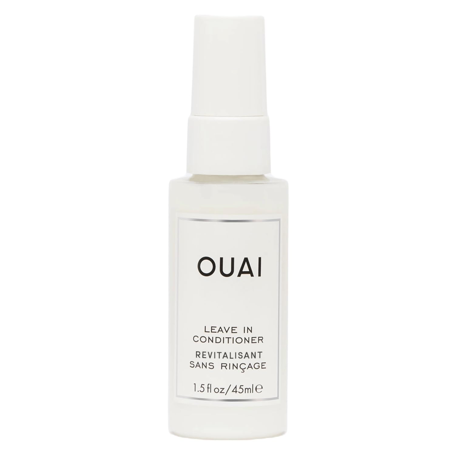 Lavender OUAI Leave In Conditioner & Heat Protectant for Hair - Prep Hair for Styling or Use as Detangling Spray to Fight Frizz & Flyaways - No Parabens, Sulfates or Phthalates (1.5 oz)