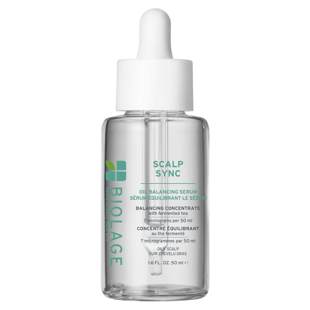 White Smoke Biolage Scalp Sync Oil Balancing Hair Serum - Absorbs Excess Oil Between Washes, Leave-In Scalp Treatment, Fermented Tea Blend, Vegan, 1.6 Fl Oz