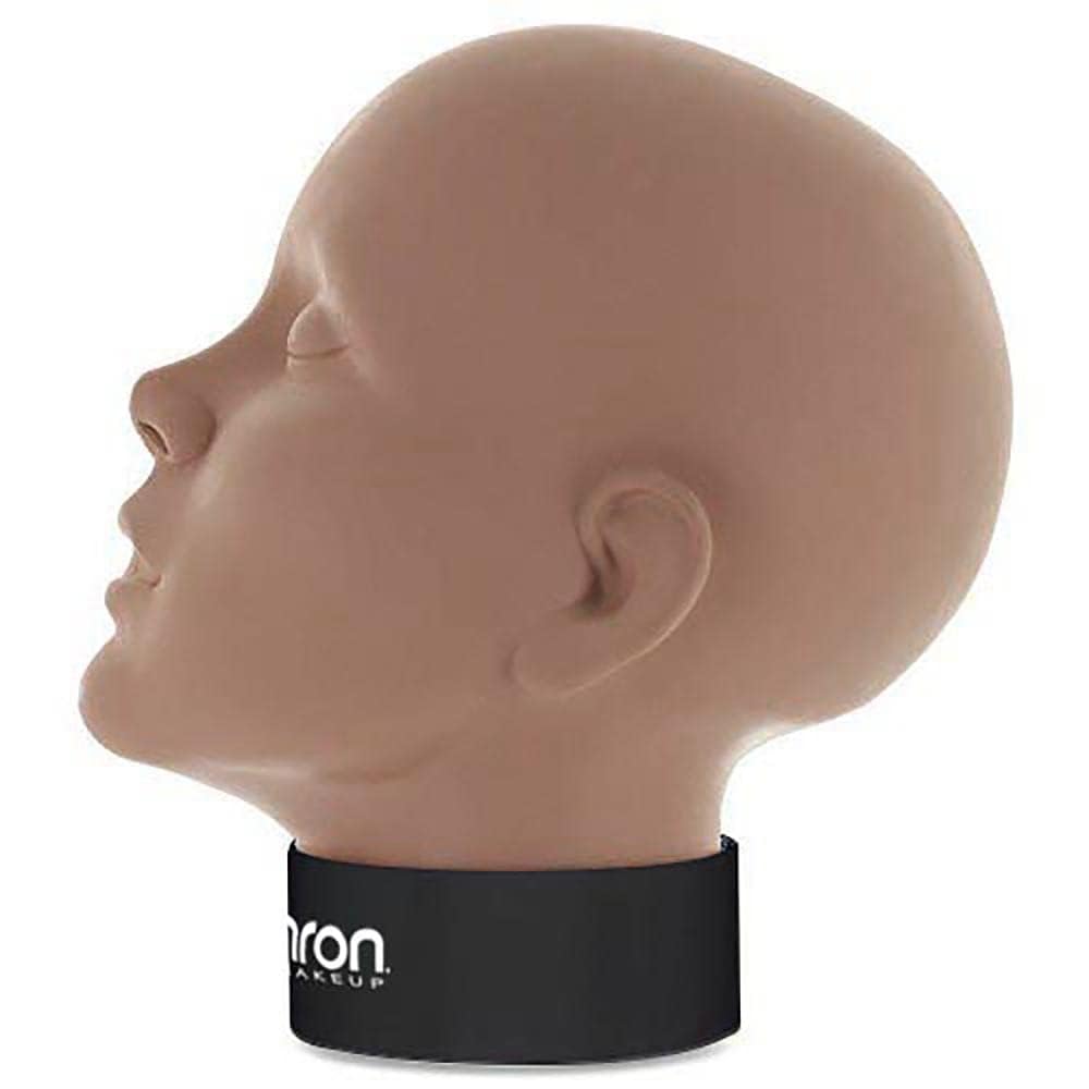 White Smoke Mehron Makeup Practice Head | Mannequin Head for Makeup, Special FX, & Face Painting for Students