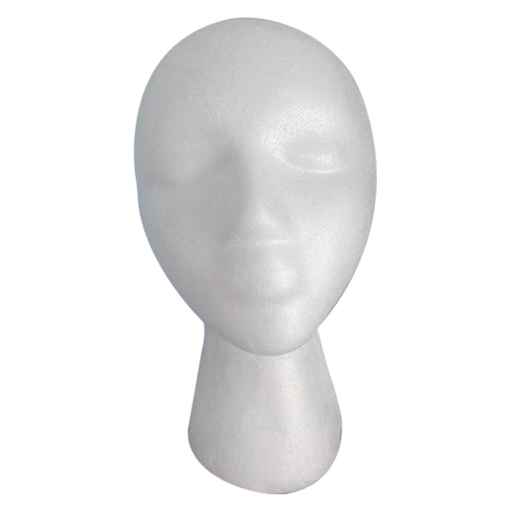 White Smoke Female Styrofoam Mannequin Head Model - Wig/Hat Display Stand - Art Work Painting Novelty - Foam White by LIAMTU