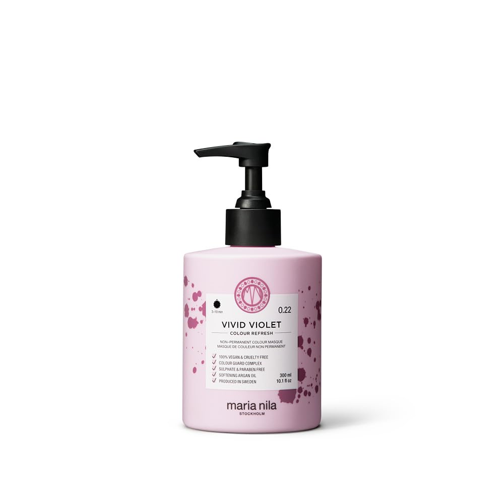 White Smoke Maria Nila Color Refresh, Vivid Violet 10.1 Fl Oz, Purple/Violet Hair Mask, Semi-Permanent Pigments, 100% Vegan & Sulfate/Paraben free