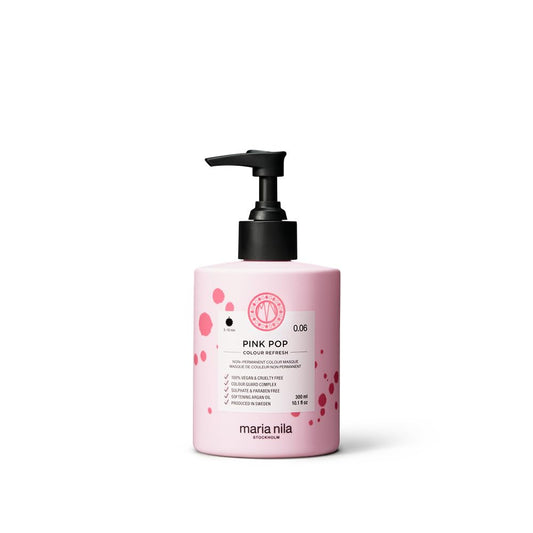 White Smoke Maria Nila Color Refresh, Pink Pop 10.1 Fl Oz, Pink Hair Mask, Semi-Permanent Pigments, 100% Vegan & Sulfate/Paraben free
