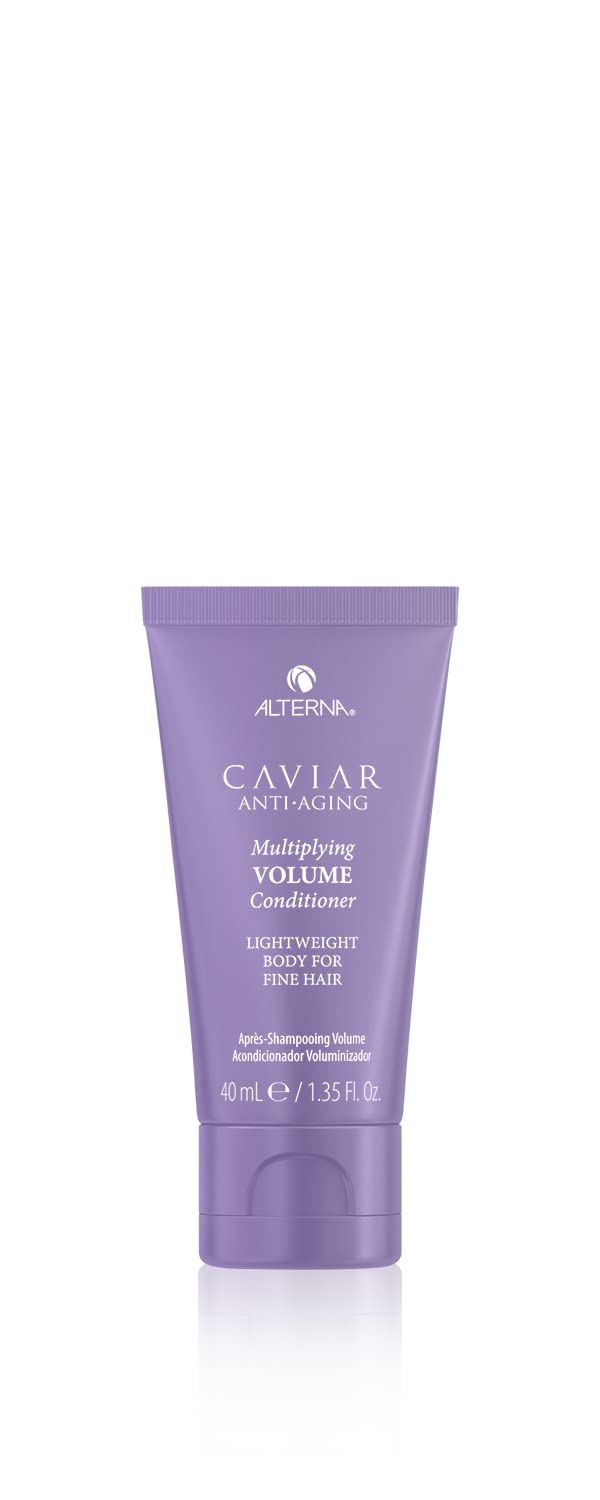 Dark Gray Alterna Haircare CAVIAR Anti-Aging Multiplying Volume Conditioner Travel Size 1.35 Fl Oz | For Fine, Limp or Thin Hair | Create Instant Volume and Thickness | Sulfate Free
