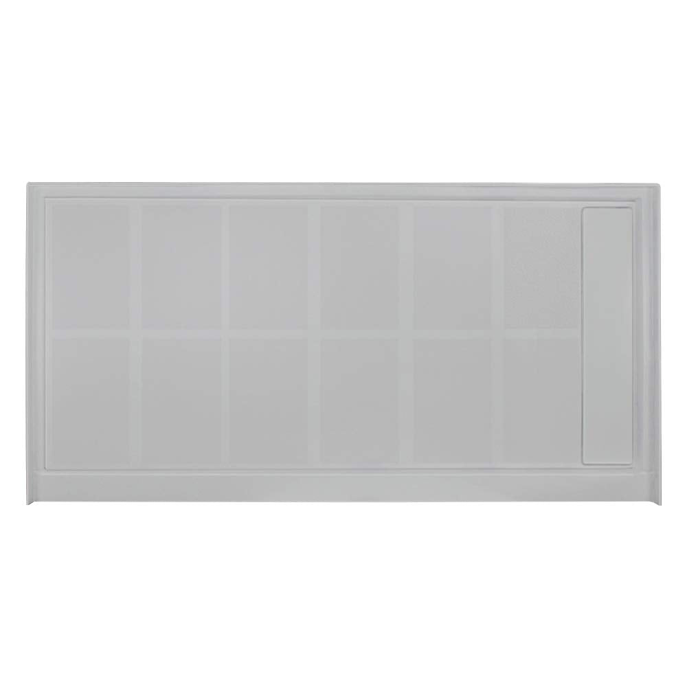 Gray Transolid FL6034R-39 Linear 60-in W x 34-in L Rectangular Alcove Concealed End Drain Shower Base with Right Hand Drain, Grey