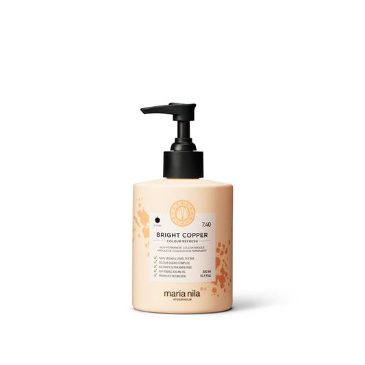 White Smoke Maria Nila Color Refresh, Bright Copper 10.1 Fl Oz, Copper Hair Mask, Semi-Permanent Pigments, 100% Vegan & Sulfate/Paraben free