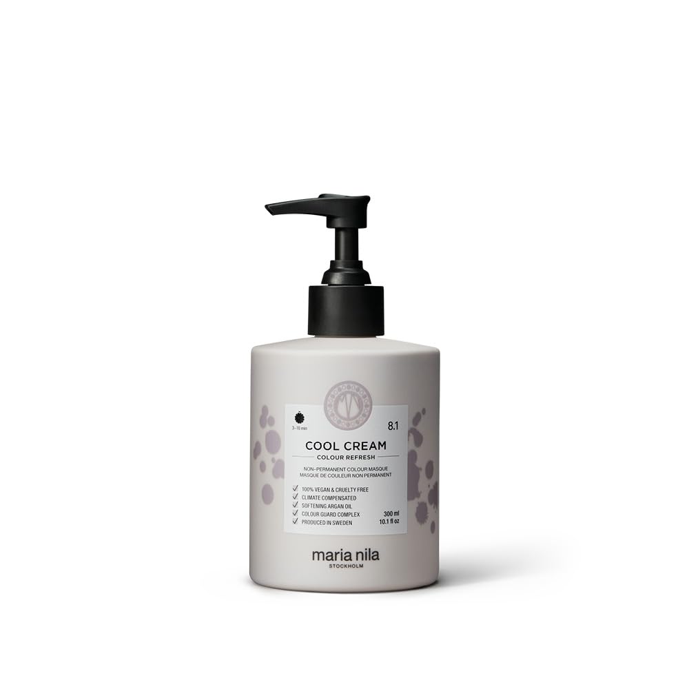 White Smoke Maria Nila Color Refresh, Cool Cream 10.1 Fl Oz, Hair Mask bring out Beige/Cold Tones, Semi-Permanent Pigments, 100% Vegan & Sulfate/Paraben free