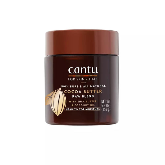 Black Cantu Skin Therapy Hydrating Raw Blends Body Butter, Cocoa Butter, Shea Butter And Coconut Oil, 5.5 Ounce