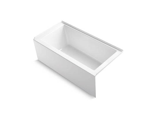 White Smoke Kohler 60" x 30" alcove bath with integral apron, integral flange, and right-hand drain