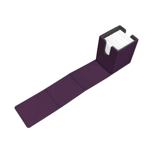 White Smoke Midnight Plum Alcove Flip Deck Box by Ultra PRO