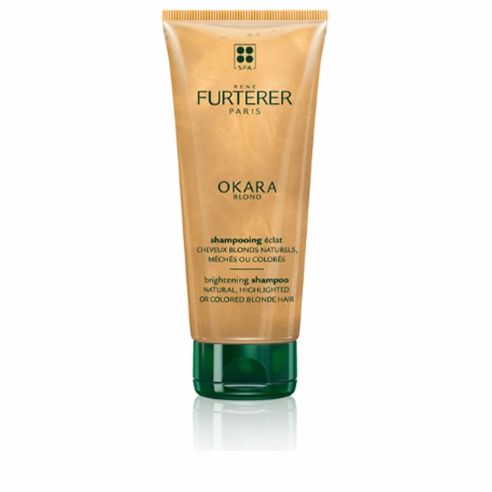 White Smoke René Furterer OKARA BLONDE Brightening Shampoo - For Natural, Highlighted & Bleached Blonde Hair - Gentle - Hydrogen Peroxide & SLS-Free - 6.7 fl. oz.
