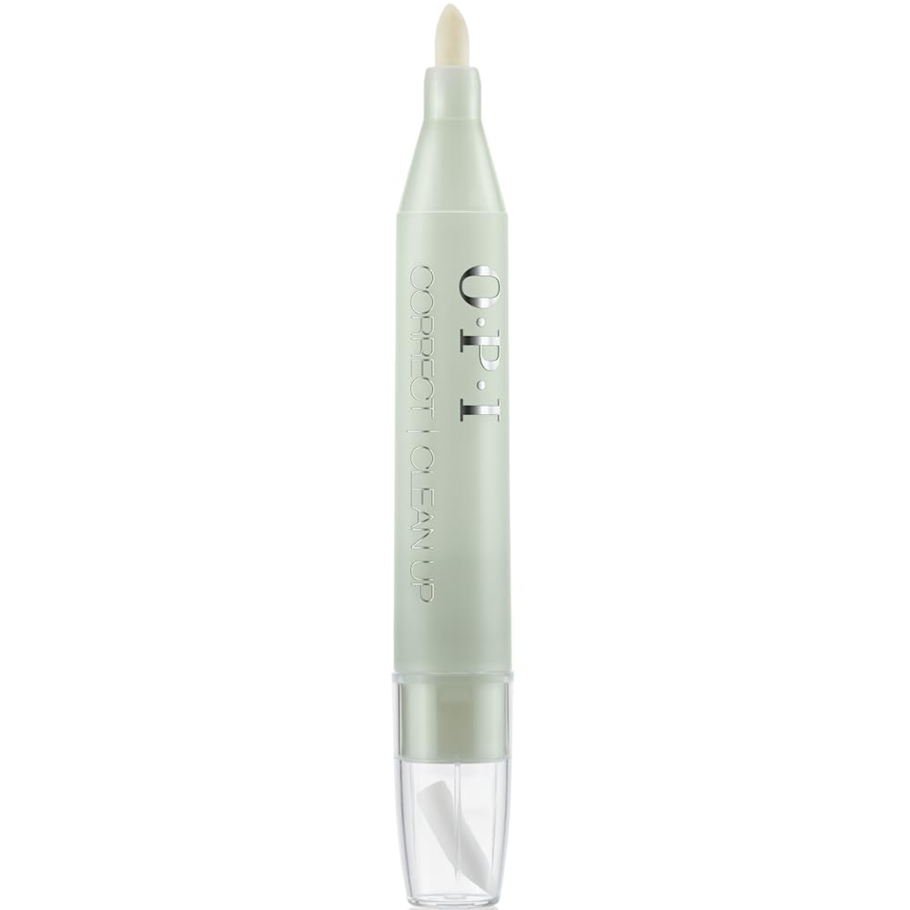 White Smoke OPI Correct Clean Up | Refillable Nail Polish Remover Corrector Pen | Gentle & Non-Drying Formula | Includes Replacement Tip | 0.13 fl oz