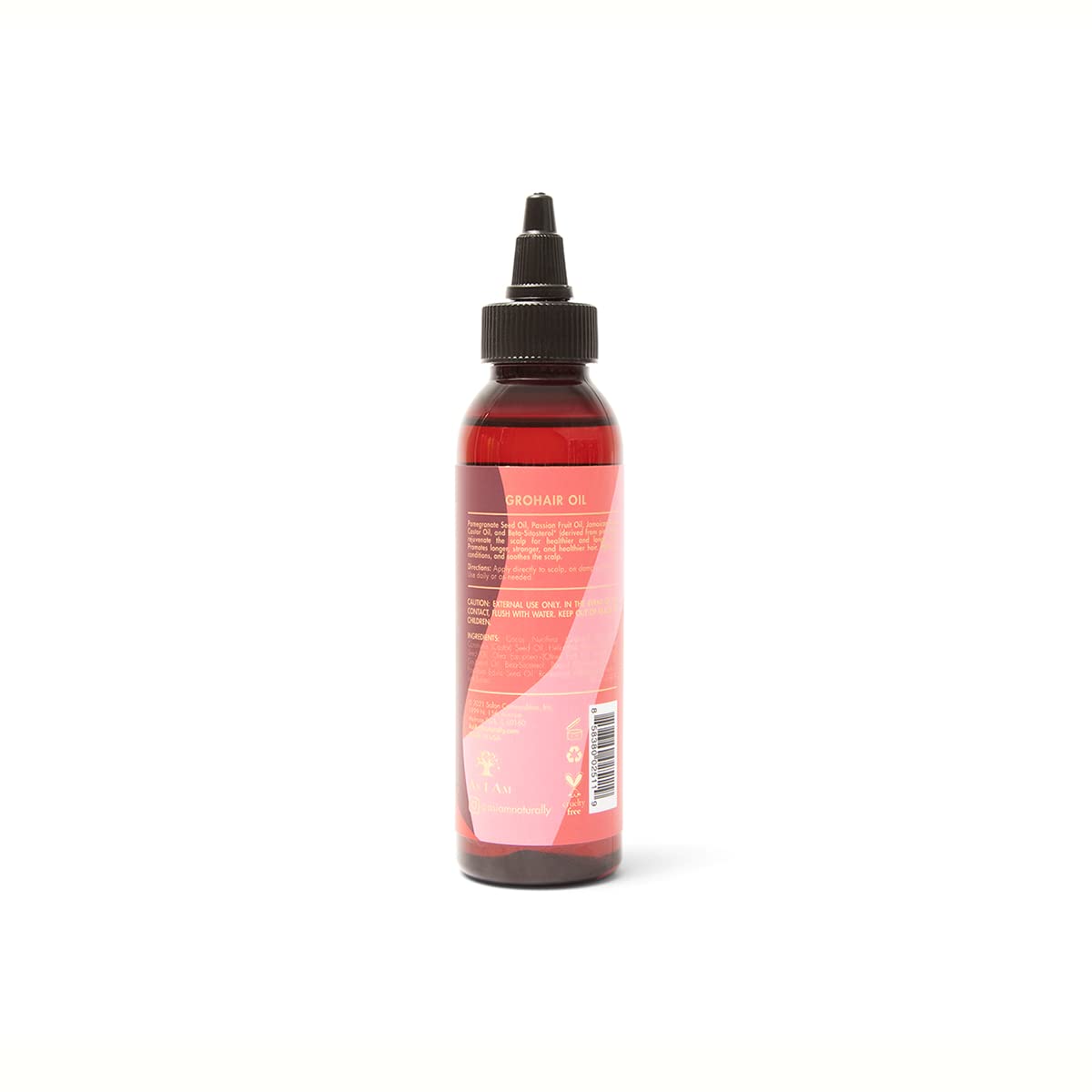 White Smoke As I Am Long and Luxe GroHair Oil - 4 ounce - Rejuvenate the scalp - Promote hair retention - Enriched with Pomegranate and Passion Fruit, Beta-Sitosterol & JBCO