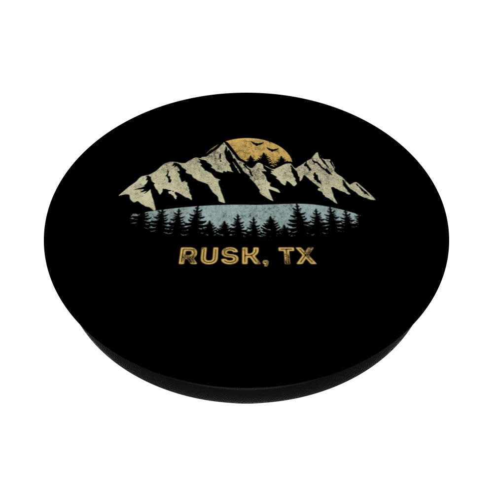 Black Rusk Texas Mountain Sunset Sunrise TX PopSockets Standard PopGrip