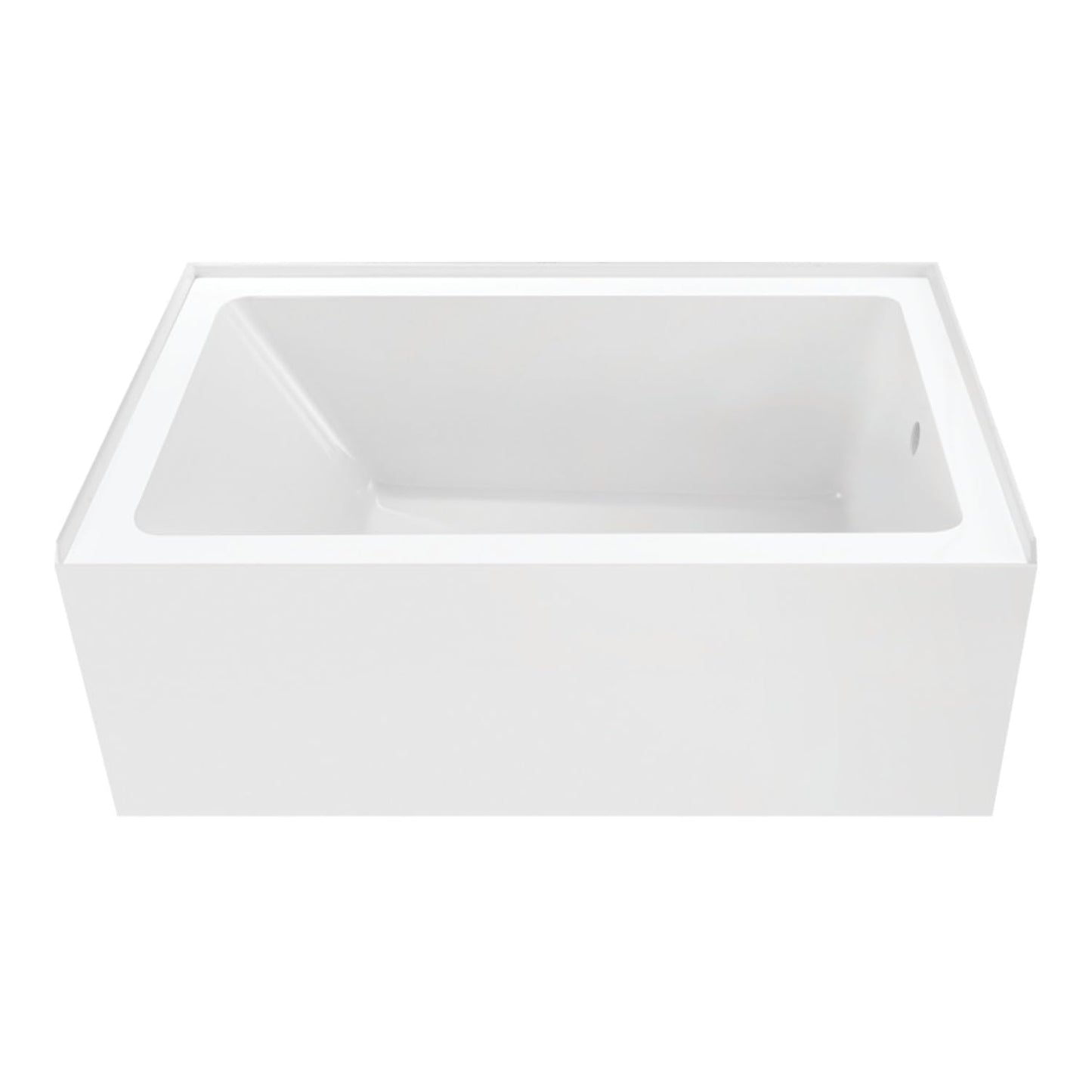 Lavender Aqua Eden VTAP5436R22 54-Inch Acrylic 3-Wall Alcove Tub with Right Hand Drain, Glossy White