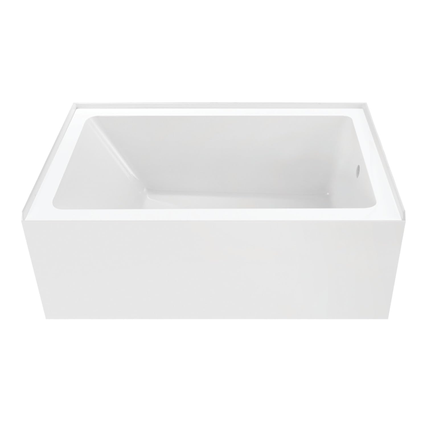 Lavender Aqua Eden VTAP5436R22 54-Inch Acrylic 3-Wall Alcove Tub with Right Hand Drain, Glossy White