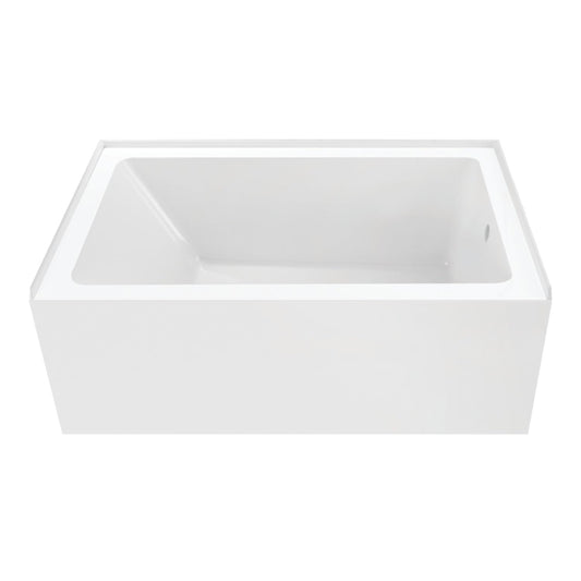 Lavender Aqua Eden VTAP5436R22 54-Inch Acrylic 3-Wall Alcove Tub with Right Hand Drain, Glossy White