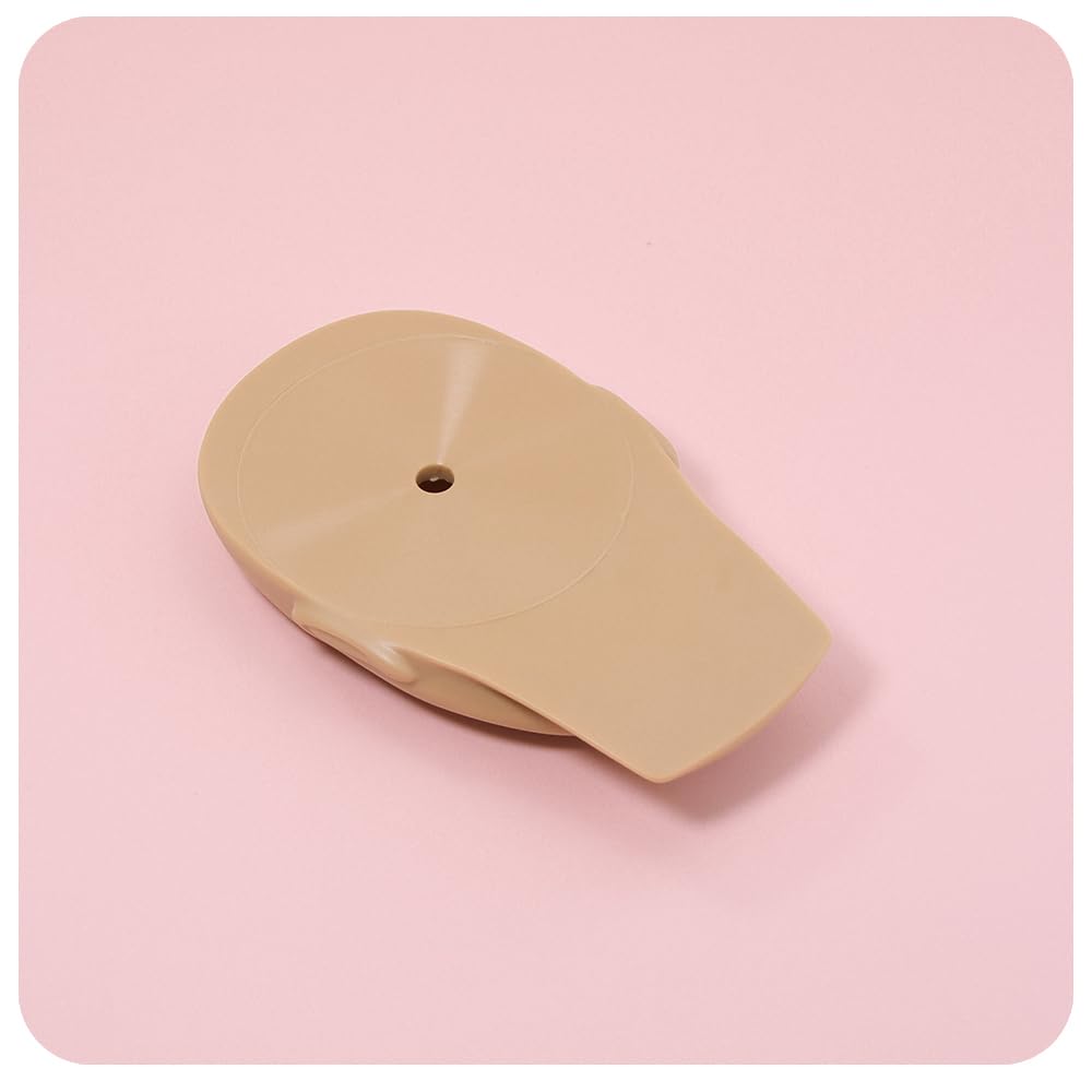 Pink ANNAFRIS Lash Mannequin Head, Eyelash Extension Mannequin Head with Replaceable Eyelids, Premium Silicone Material, Skin Color