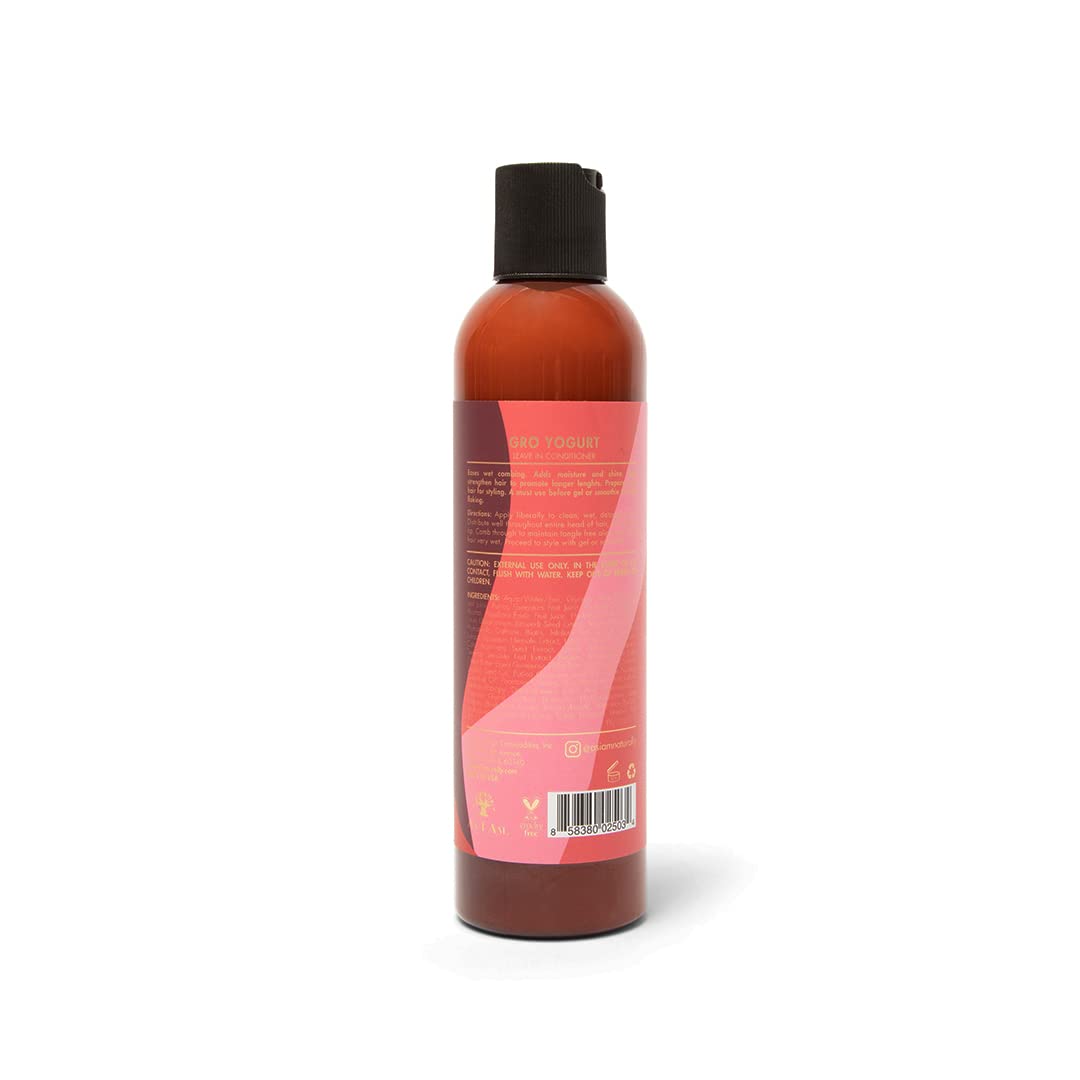 White Smoke As I Am Long and Luxe GroYogurt Leave-In Conditioner - 8 Ounce - with Yogurt, Pomegranate, & Passion Fruit - Moisturizes & Hydrates Curls