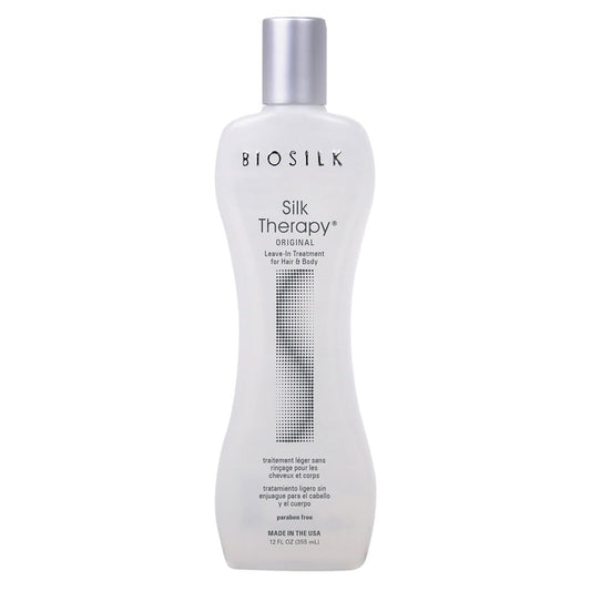 White Smoke BioSilk Silk Therapy Original, Reconstructing Leave-In Hair Treatment, Adds Shine, Smooths & Prevents Split Ends, Sulfate-Free, Paraben-Free, Cruelty-Free, 12 Oz
