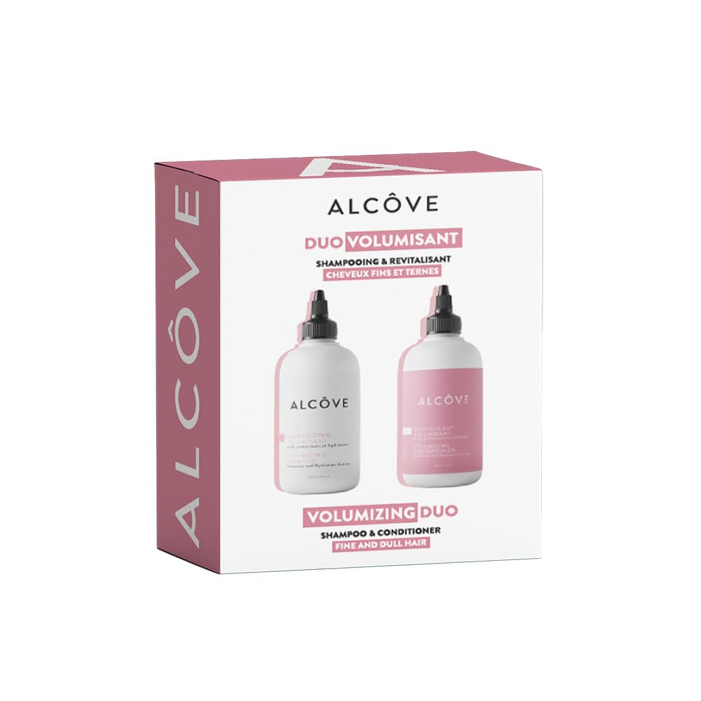 White Smoke Alcôve - Volumizing Shampoo & Conditioner Duo - Fine and Thin Hair - Sulfate-Free - Lightweight Volume - Evening Primrose Oil - Mango Extract - Argan Oil - Anti-Frizz - Color-Safe - 10 ounces