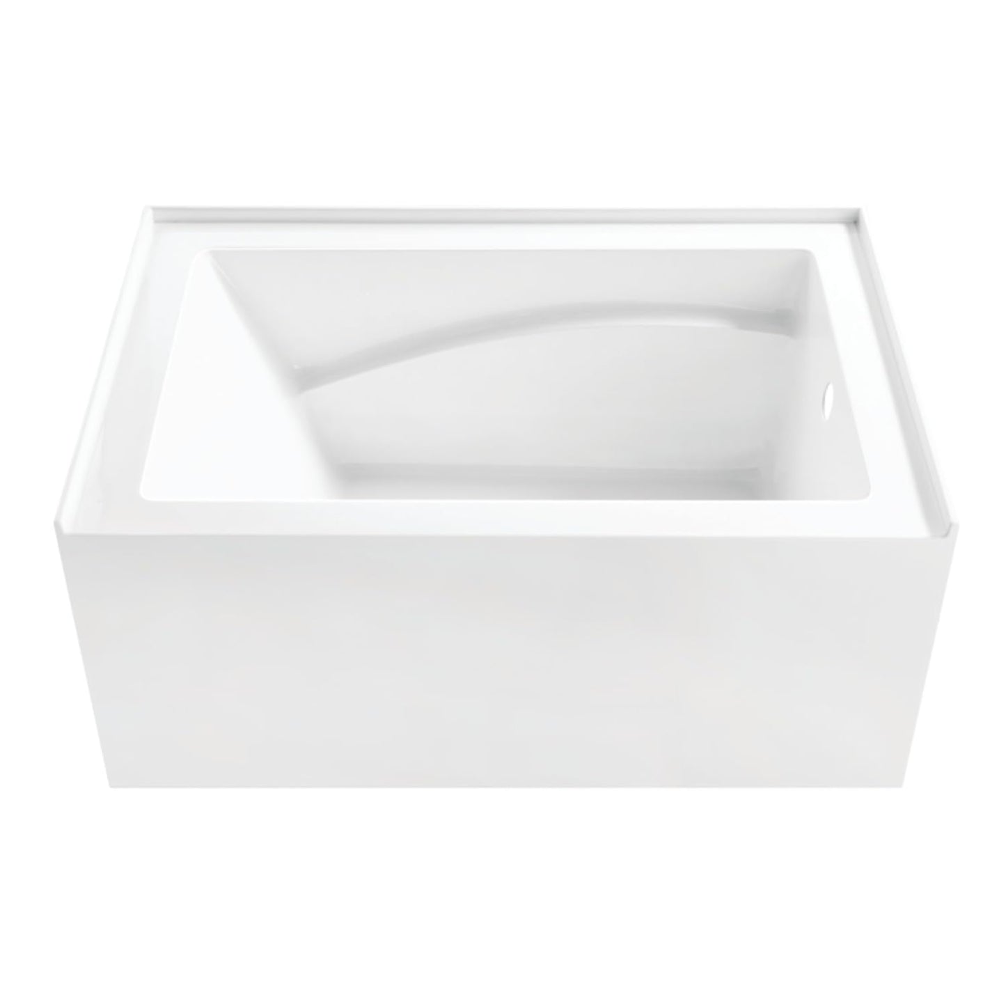Lavender Aqua Eden VTAM4832R22D 48-Inch Anti-Skid Acrylic 3-Wall Alcove Tub with Right Hand Drain, Glossy White