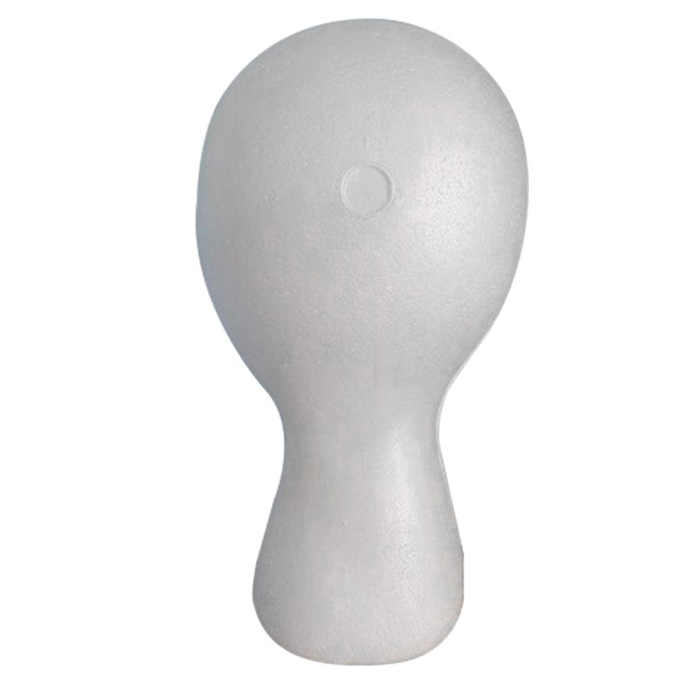 White Smoke Female Styrofoam Mannequin Head Model - Wig/Hat Display Stand - Art Work Painting Novelty - Foam White by LIAMTU