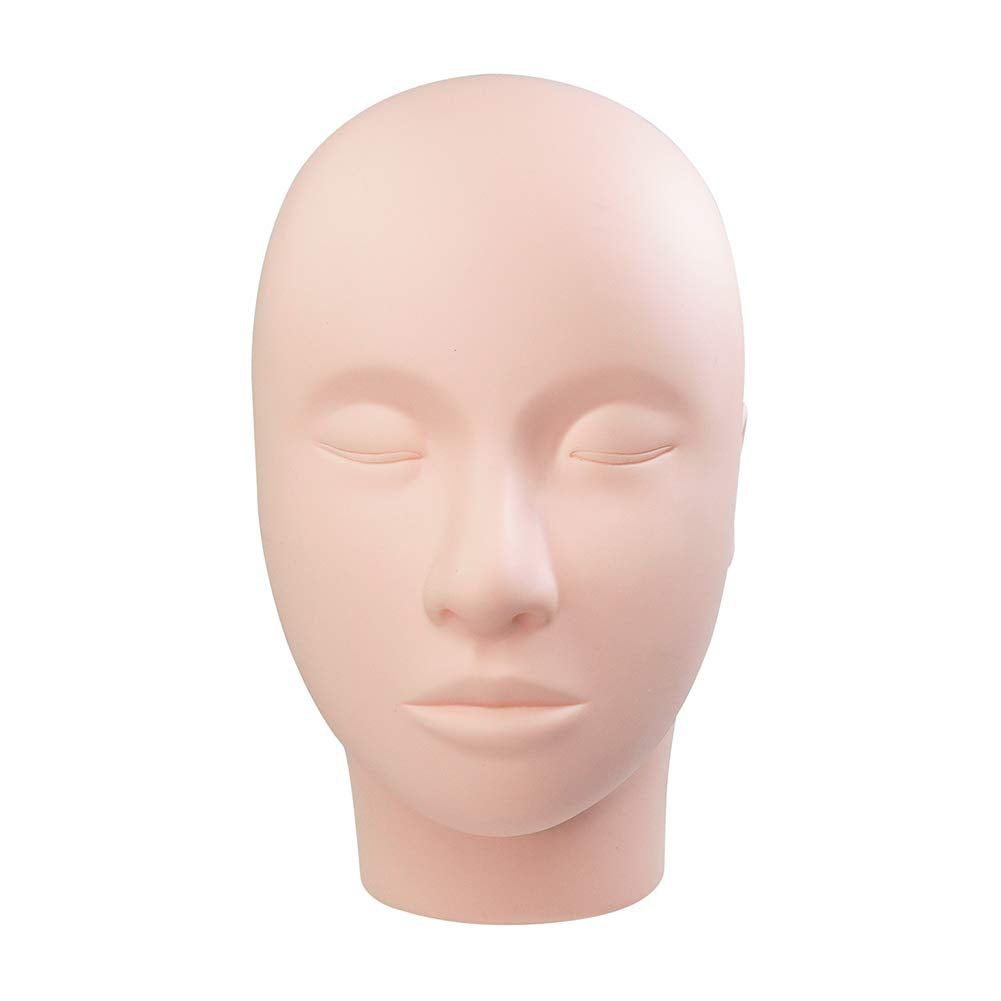 White Smoke LASHVIEW Lash Mannequin Head, Practice Training Head for Make Up and Lash Extention,Cosmetology Face Head,Soft-Touch Rubber,Easy to Clean by Skincare Essential Oil.