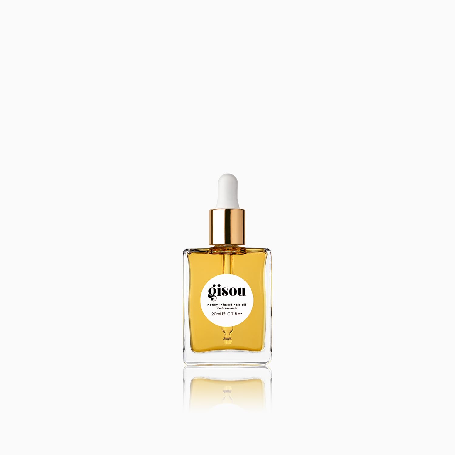 White Smoke Gisou Honey Infused Hair Oil Mini - Hydrating & Frizz Control Treatment with Mirsalehi Honey, Adds Shine & Heat Protectant for All Hair Types, 0.7 Fl Oz