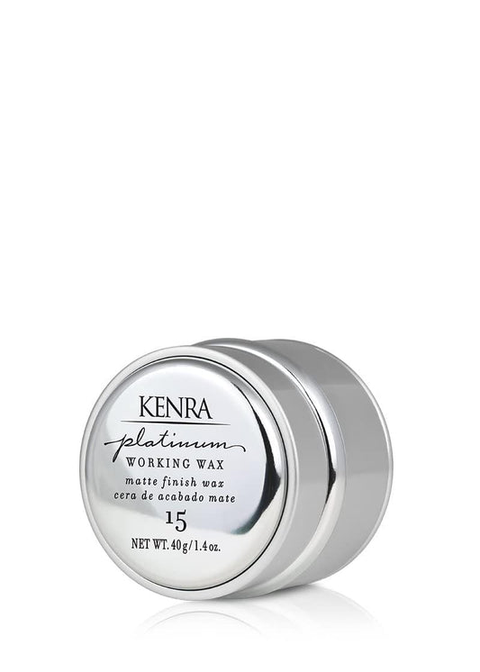 White Smoke Kenra Professional Platinum Working Wax 15 | Matte Finish Styler | Provides Medium, Flexible Hold | Non-Greasy | Crème-Based Formula To Texturize & Mold Styles | All Hair Types | 1.4 fl. Oz