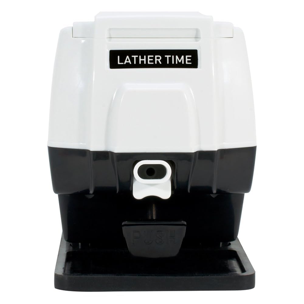 Lavender Scalpmaster Professional Hot Lather Machine with Extra Large Soap Cup, Push Button Dispensing, Quick Heating DC Motor, Non-Slip Safety Pad & 8 oz Shave Cream