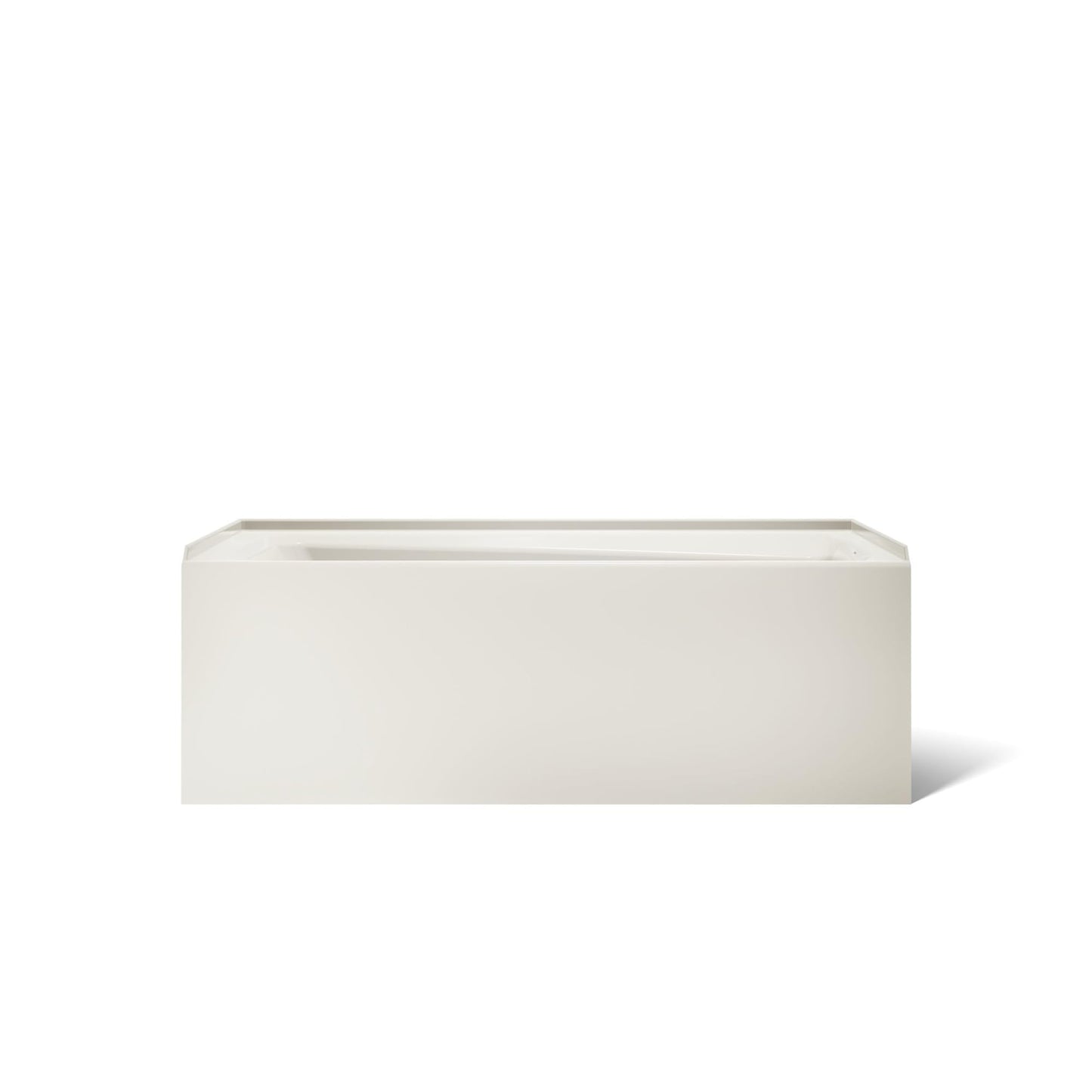 Light Gray Kohler K-26071-RA Irvine 60" x 32" Alcove Bath with Right Hand Drain - White