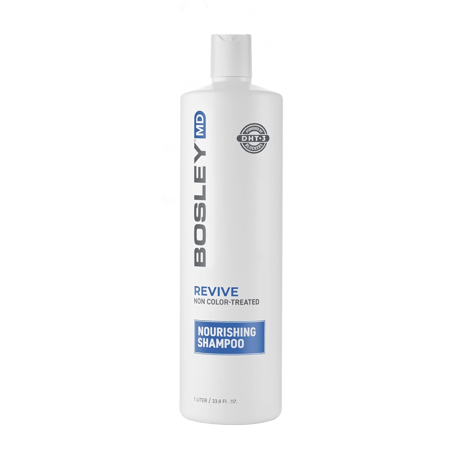 Light Gray BosRevive Nourishing Shampoo for Noticeably Thinning, Non Color-Treated Hair – Helps Restore Thinning Hair & Remove DHT, Product & Pollution Build-Up, Boosts Scalp Circulation, Sulfate-Free 33.8 Fl Oz