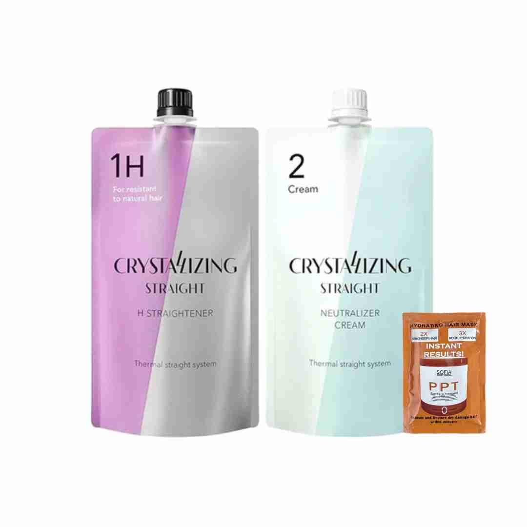 White Smoke ODE Crystallizing Straight Rebonding Hair Straightener (H1) + Neutralizing Emulsion (#2) SET