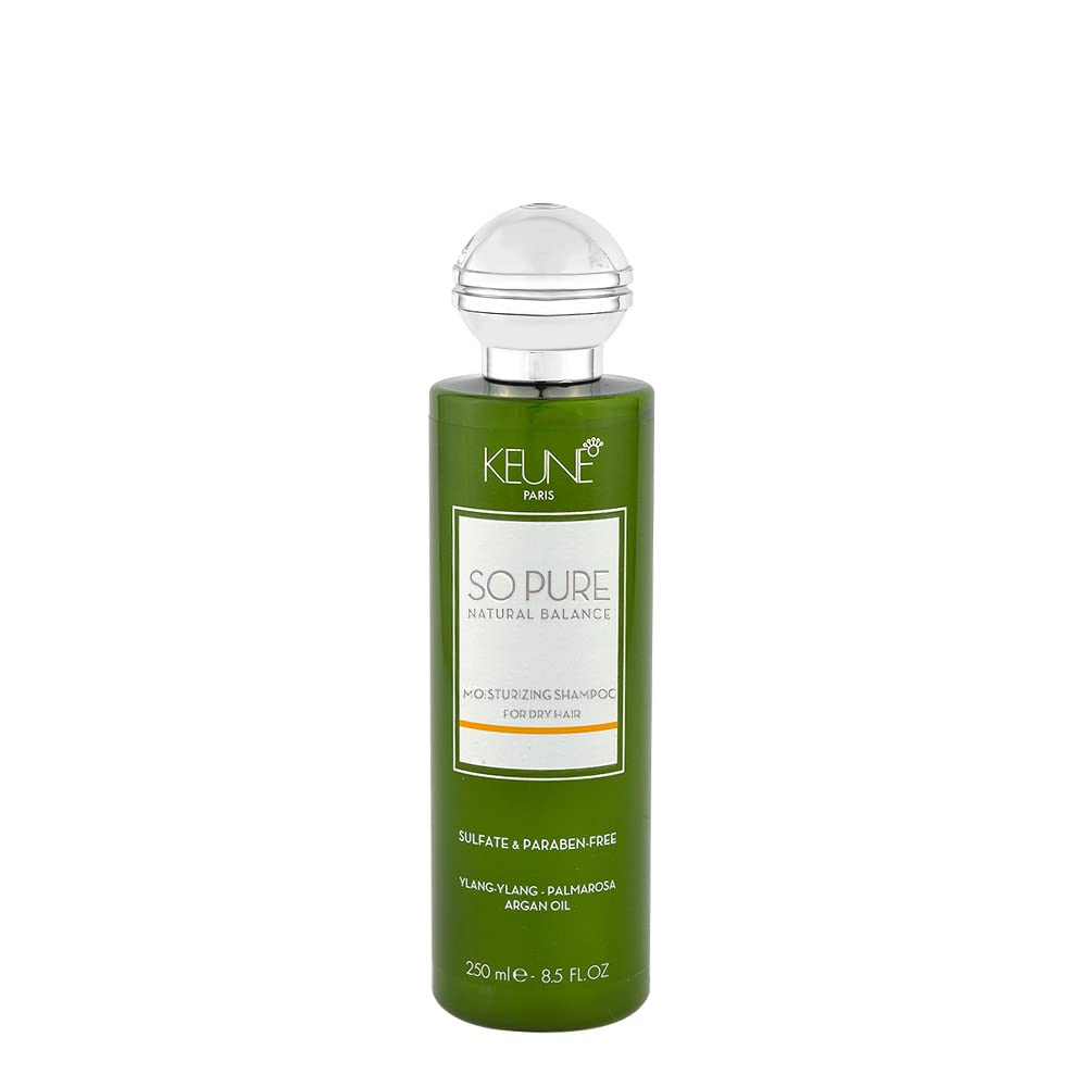 Dark Olive Green Keune So Pure Moisturizing Shampoo, Hydrating & Restorative Cleanser for Dry Hair, 8.5 Fl Oz
