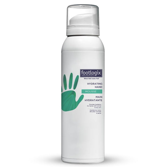 White Smoke Footlogix Hydrating Hand Mousse with Dermal Infusion Technology® | Deep Hydration for Dry Hands | Urea-Enriched Formula | Fast-Absorbing | 4.23 ozl/119.9 g/125 ml