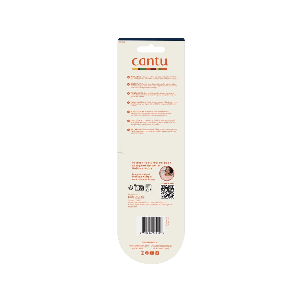 Antique White Cantu Smooth Thick Hair Paddle Brush