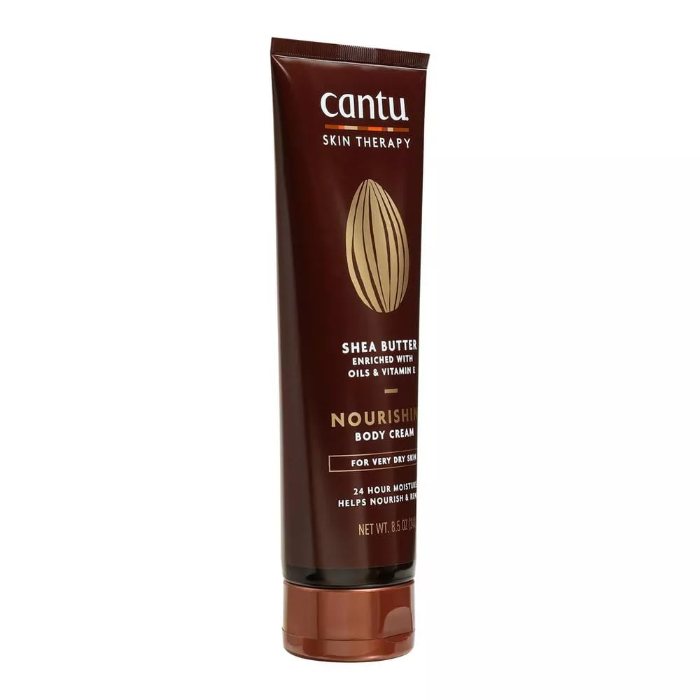 Black Cantu Skin Therapy Shea Butter Nourishing Body Cream for very Dry Skin, 8.5 Ounce