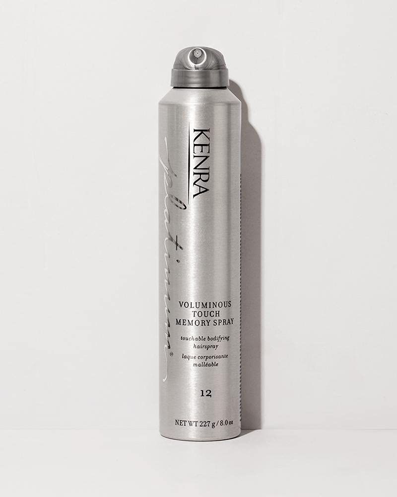 Dark Gray Kenra Professional Platinum Voluminous Touch Memory Spray 12 | Bodifying, Fullness Hairspray | All Hair Types | 8 oz. (2-Pack)