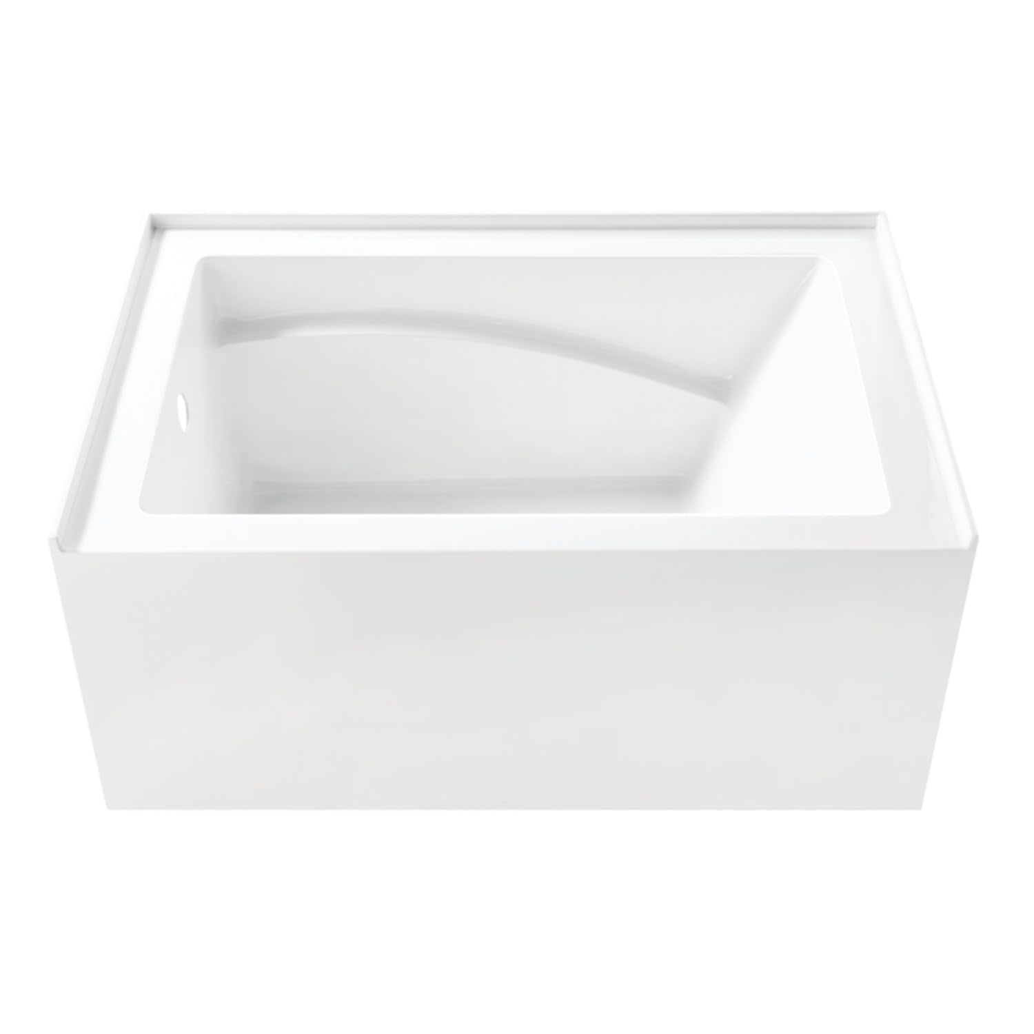 Lavender Aqua Eden VTAM4832L22D 48-Inch Anti-Skid Acrylic 3-Wall Alcove Tub with Left Hand Drain, Glossy White