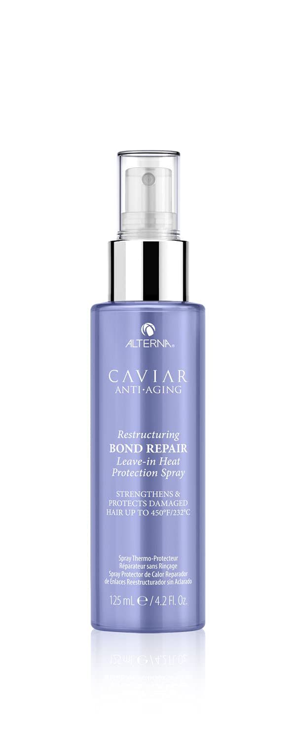 Light Slate Gray Alterna Haircare CAVIAR Anti-Aging Restructuring Bond Repair Leave-in Heat Protection Spray 4.2 Fl Oz | Strengthens and Protects Damaged Hair