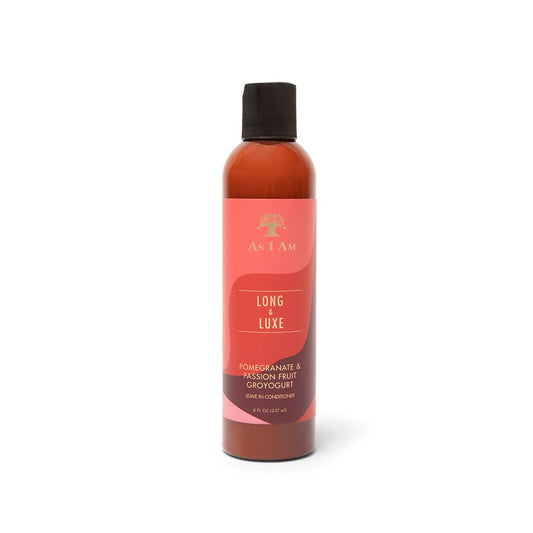 White Smoke As I Am Long and Luxe GroYogurt Leave-In Conditioner - 8 Ounce - with Yogurt, Pomegranate, & Passion Fruit - Moisturizes & Hydrates Curls