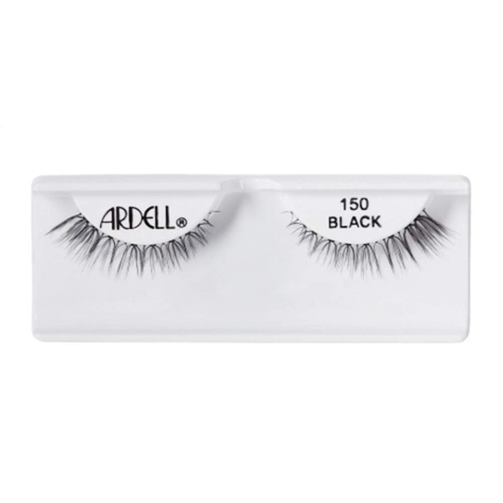 Lavender Ardell False Eyelashes Soft Touch 150 - Black, Lightweight Tapered Tips for Natural Look Strip Lashes for Everyday Wear, 4 Pack